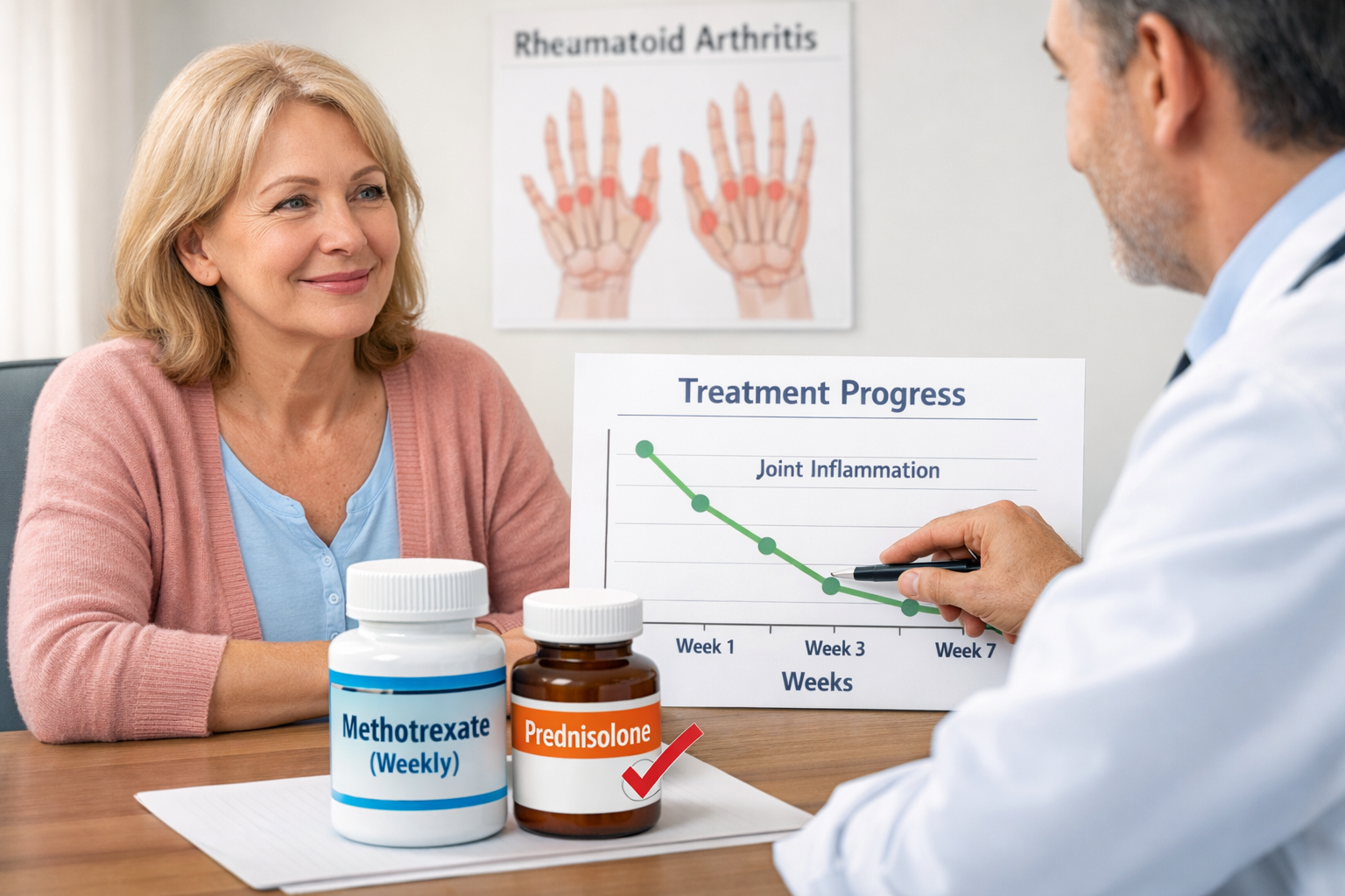 Early Methotrexate Treatment Helps Over 80% of Rheumatoid Arthritis Patients Quit Steroids